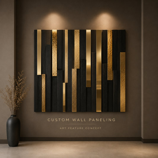 Custom Wall Paneling + Art Feature Concept