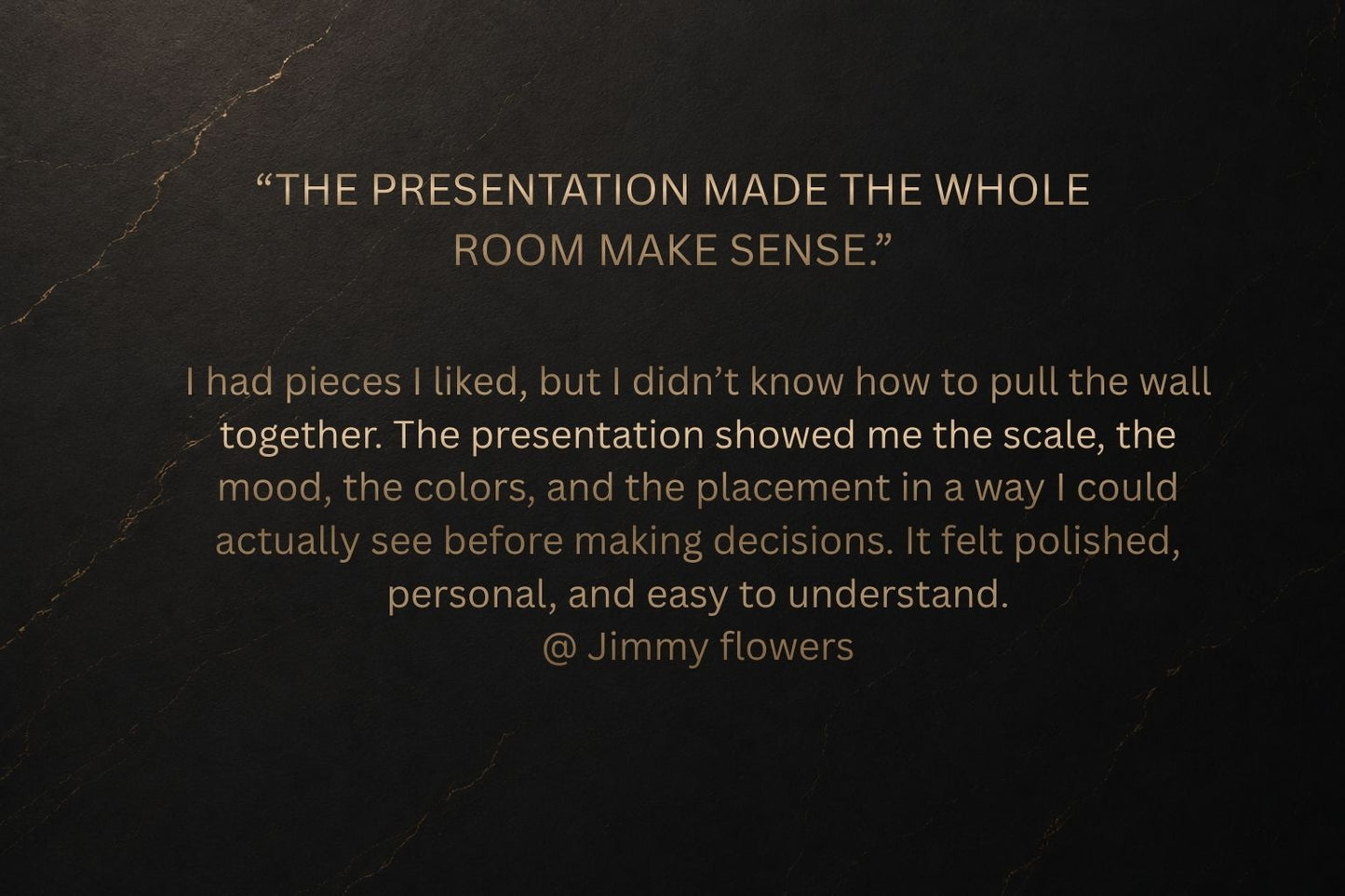Signature Art Presentation Consultation