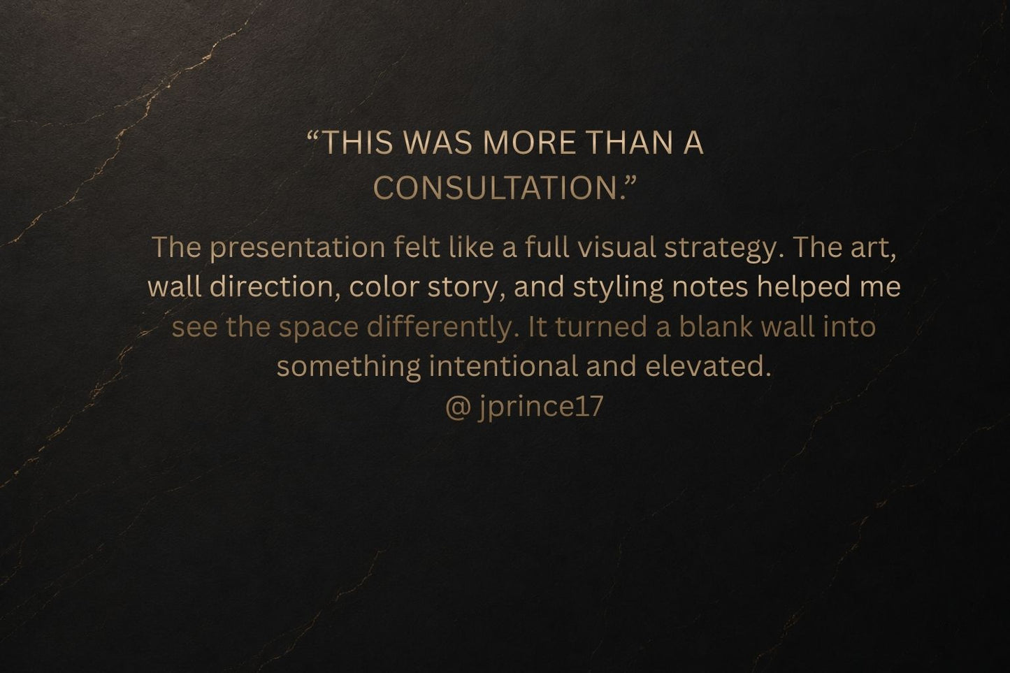 Signature Art Presentation Consultation