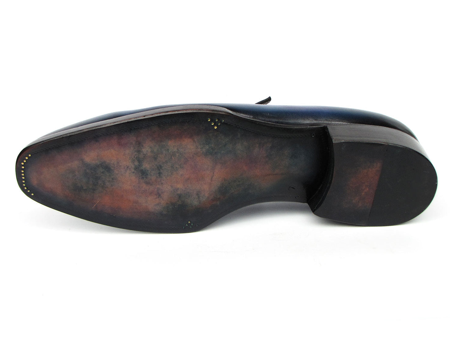 Paul Parkman Men's Blue Patina Handmade Loafers (ID#6944-BLU)