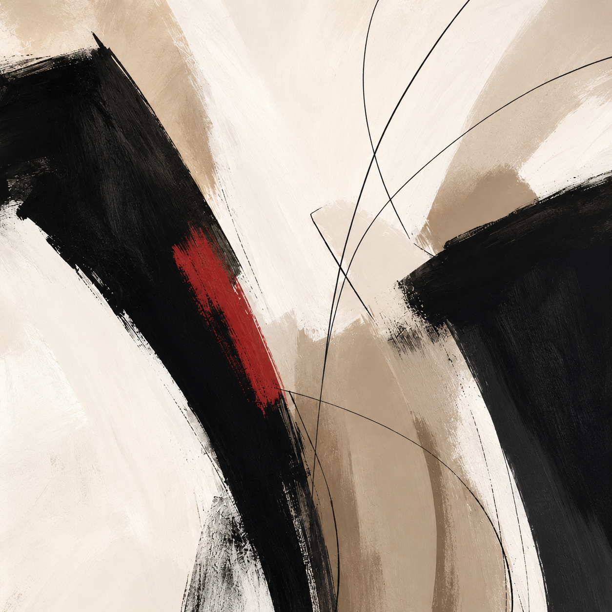 Ivory Command Abstract Digital Print