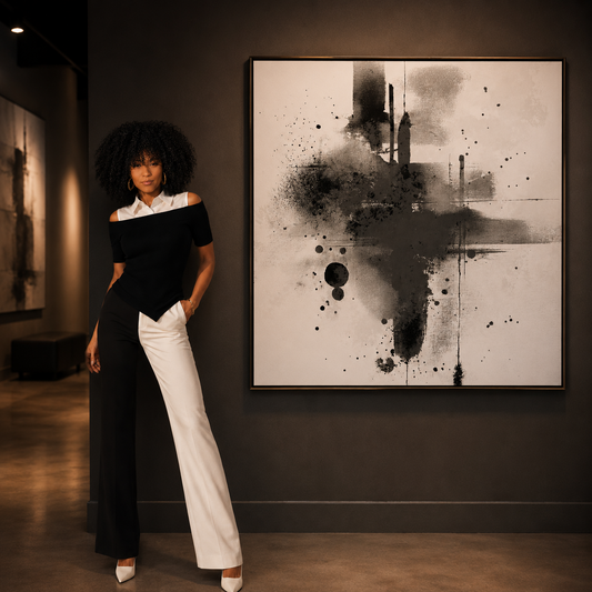 Black & White Discipline: Fashion-Inspired Abstract Art by Hawsé Sumi