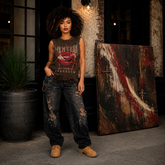 Urban Grunge Graphic Tank Outfit | Hawsé Sumi Style Edit