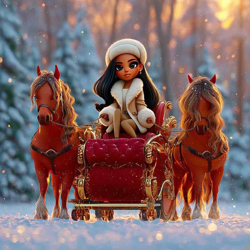 ChiChi’s Christmas Sleigh Time With the Clydesdales Stickers