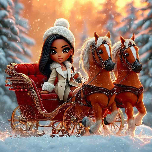 ChiChi’s Christmas Sleigh Time With the Clydesdales Stickers