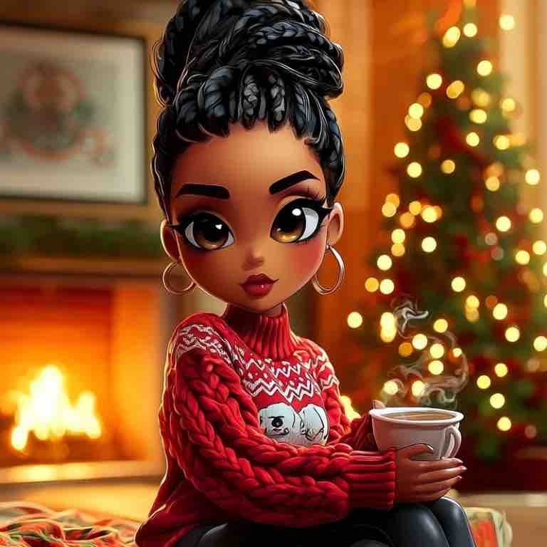 "Cozy Companions" (Cable knit sweater with cute animals) Stickers