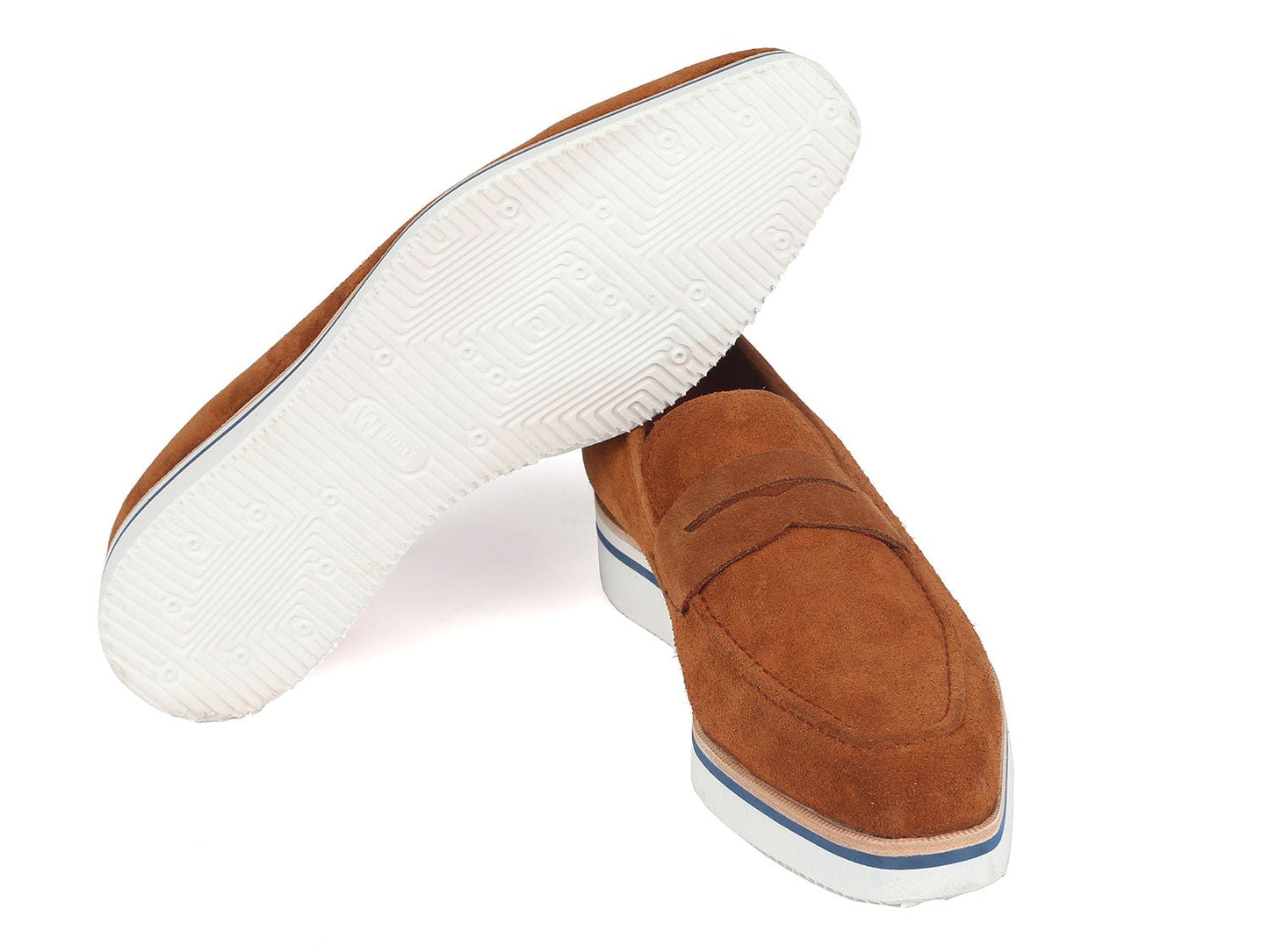 Paul Parkman Men's Smart Casual Penny Loafers Camel Suede (ID#180-CML-SD)