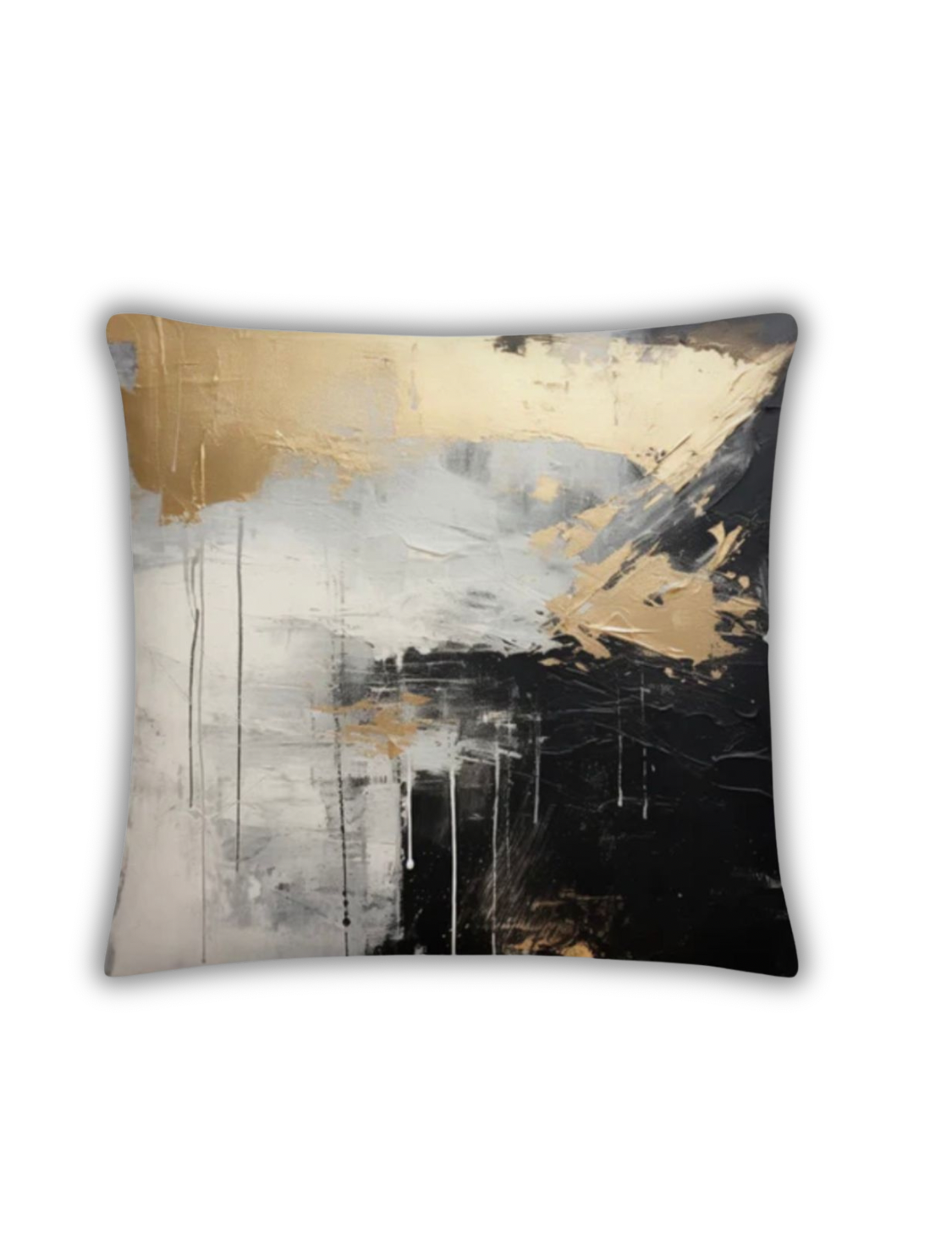 Gold Noir Abstract Pillow